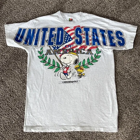 Vintage | Shirts | Vintage Snoopy Usa Olympics 8s Peanuts Vintage | Shirts | Vintage Snoopy Usa Olympics 8s Peanuts